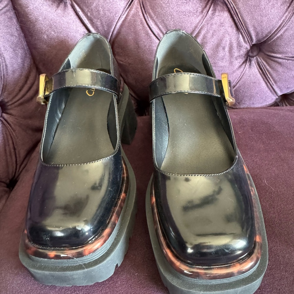 Circus NY by Sam Endelman Nellie Black Mary Jane Platform Shoes
